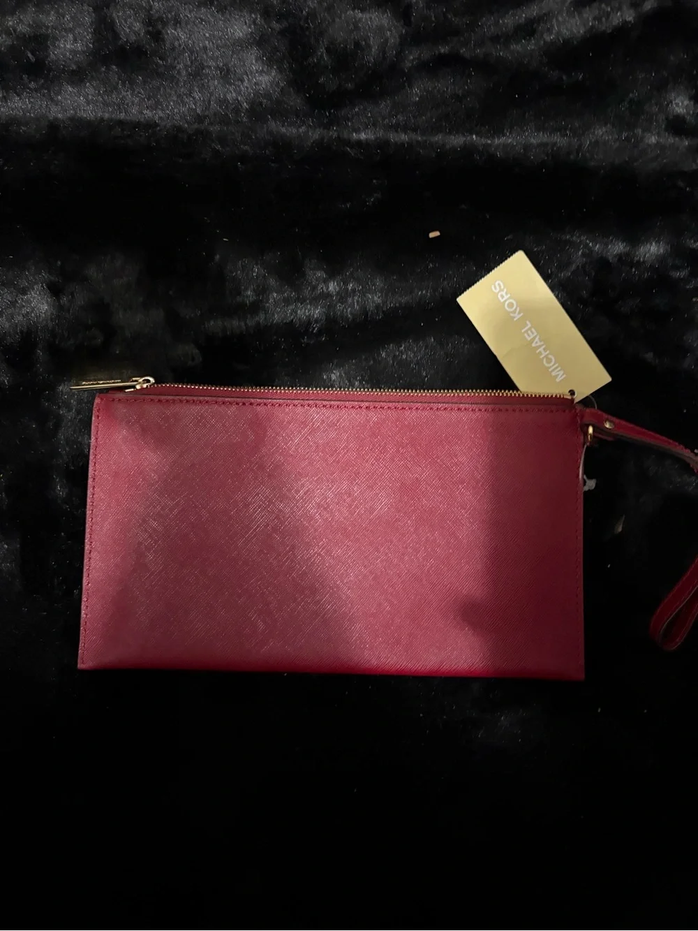 Michael Kors Women's cherry red Studded Leather Wristlet NWT. - Picture 6 of 7